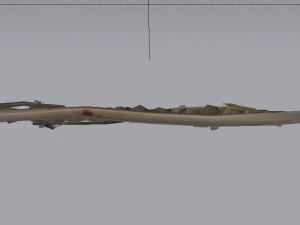Wooden Window Wall 3D Model