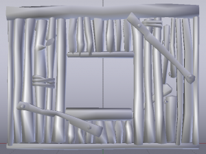 Wooden Window Wall Modelo 3D