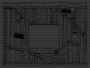 Wooden Window Wall Modelo 3D