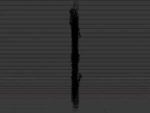 Wooden Window Wall 3D Model