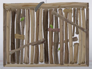 Wooden Wall 3D Model