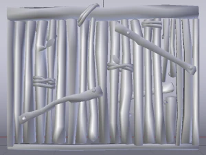 Wooden Wall 3D Model