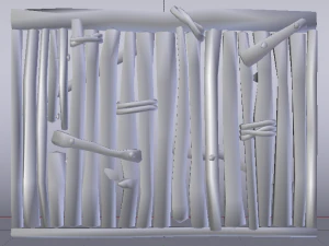 Wooden Wall 3D Model