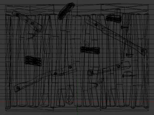 Wooden Wall 3D Model