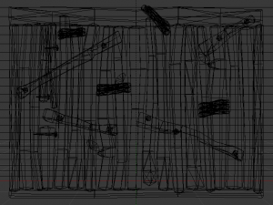 Wooden Wall Modèle 3D
