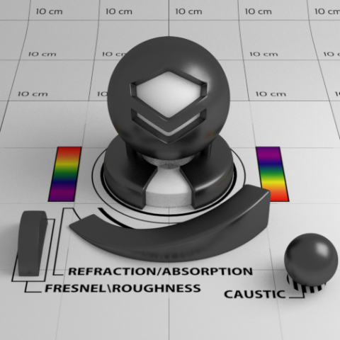 Dark Metal Shader Modelo 3D .c4d .max .obj .3ds .fbx .stl .blend 