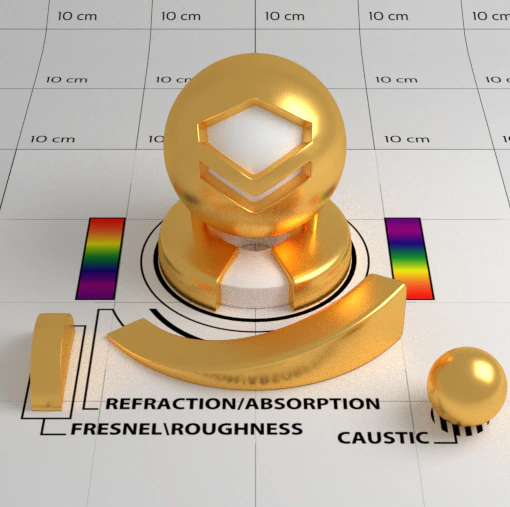 Gold Shader 3D Model .c4d .max .obj .3ds .fbx .stl .blend