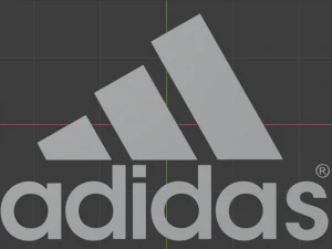 Adidas Logo - made in Blender 3D Model
