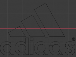 Adidas Logo - made in Blender 3D Model