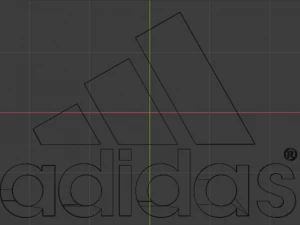 Adidas Logo - made in Blender 3D Model