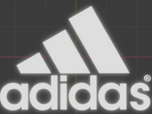 Adidas Logo - made in Blender 3D Model