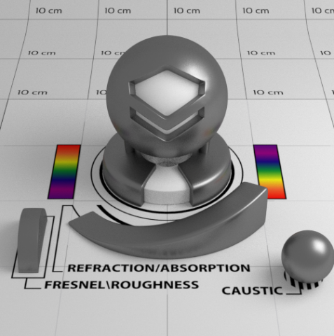 Stainless Steel Shader 3D Model .c4d .max .obj .3ds .fbx .stl .blend 