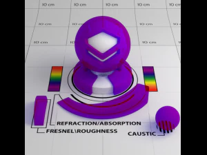 ग्लास शेडर 3D मॉडल