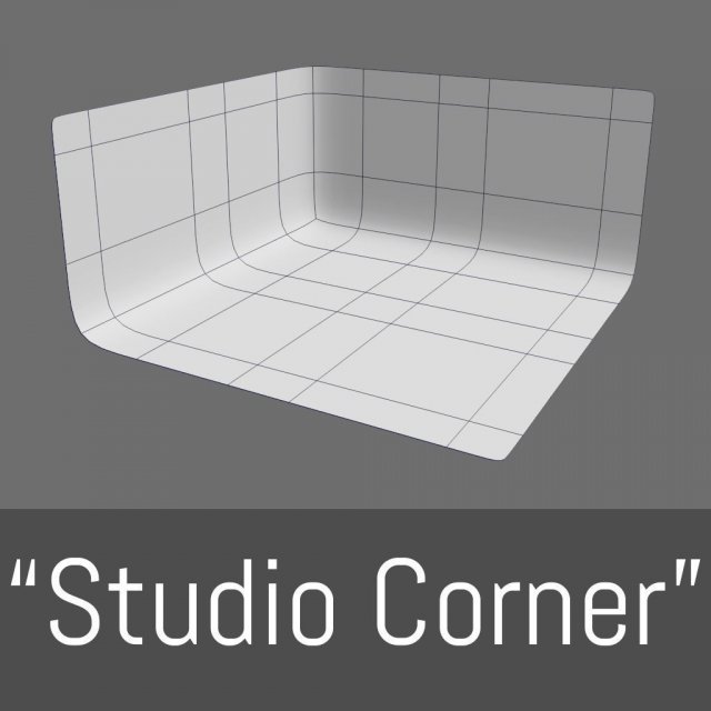 Studio Corner 3D 模型 .c4d .max .obj .3ds .fbx .stl .blend 