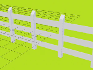 Barn Fence 3D Model