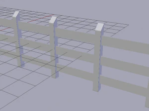 Barn Fence 3D Model