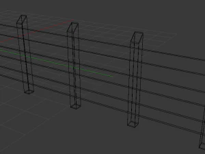 Barn Fence 3D Model
