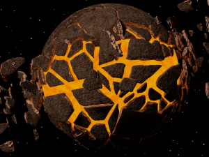 Planet Explosion 3D Model