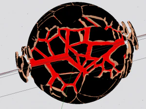 Planet Explosion 3D Model