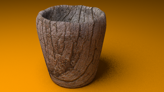 Wooden Cup 3Dモデル .c4d .max .obj .3ds .fbx .stl .blend