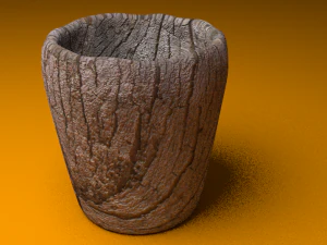 Деревянная чашка 3D Модель