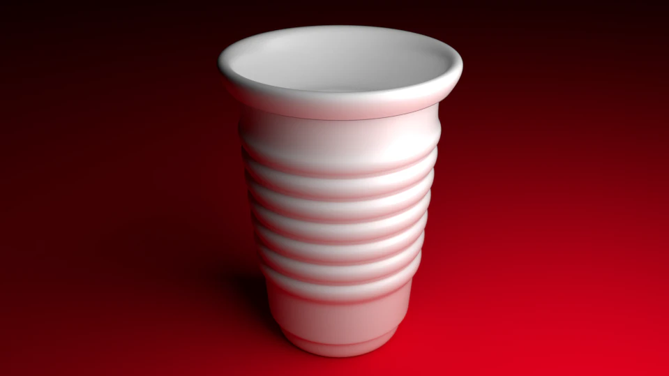 Kunststof beker 3D Model .c4d .max .obj .3ds .fbx .stl .blend 