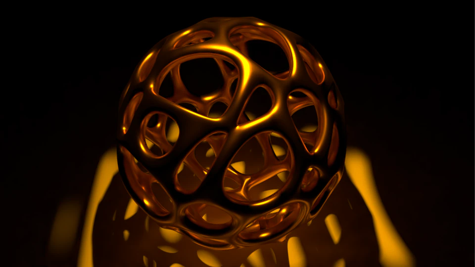 Parametric Voronoi Sphere 3D Model .c4d .max .obj .3ds .fbx .stl .blend 