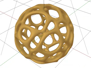 Parametric Voronoi Sphere 3D Model