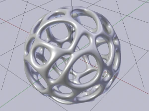 Parametric Voronoi Sphere 3D Model
