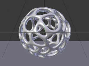 Parametric Voronoi Sphere 3D Model