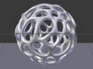 Parametric Voronoi Sphere 3D Model