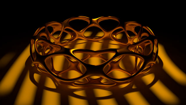 Voronoi Style Bracelet 3D Model .c4d .max .obj .3ds .fbx .stl .blend 