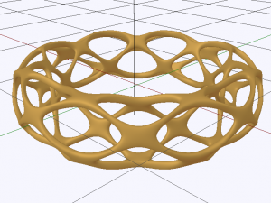 Voronoi Style Bracelet 3D Model