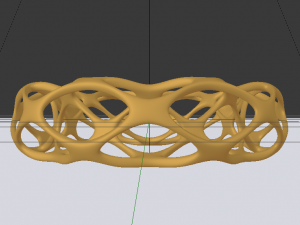 Voronoi Style Bracelet 3D Model