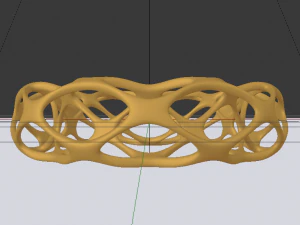 Voronoi Style Bracelet 3D Model