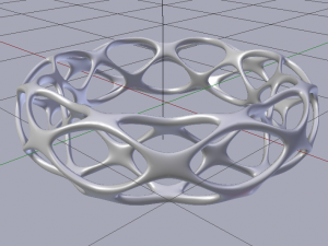 Voronoi Style Bracelet 3D Model