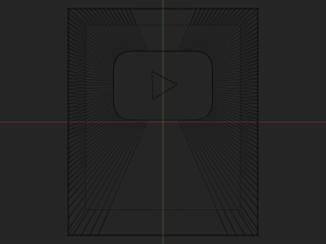 Silver Youtube Button - made in Blender 3D Model