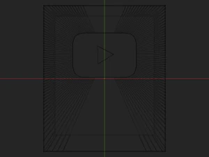 Silver Youtube Button - made in Blender 3D Model