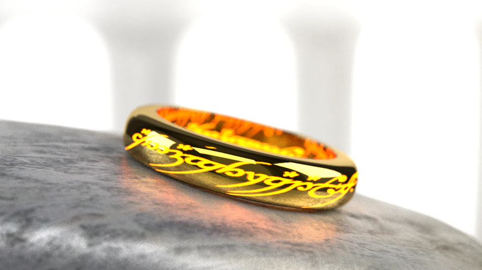 One Ring 3D Model .c4d .max .obj .3ds .fbx .stl .blend
