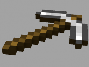 Minecraft Pickaxe 3D Модель