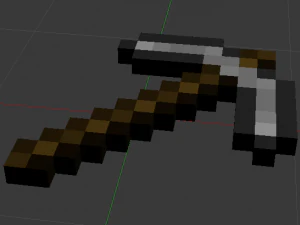 Minecraft Pickaxe 3D Model