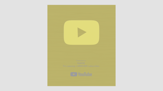 Golden Youtube Button - made in Blender Modèle 3D .c4d .max .obj .3ds .fbx .stl .blend 