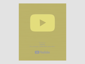 Golden Youtube Button - made in Blender 3Dモデル