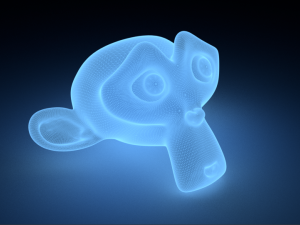 Hologram Shader 3D Model