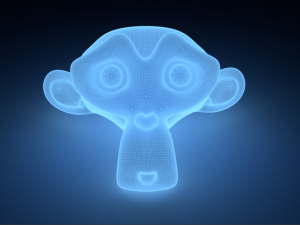 Hologram Shader 3D Model