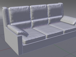 Leather Sofa 3D Model