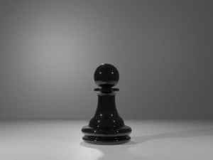 Pawn Black - wykonany w Blenderze Model 3D