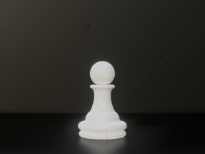 Pawn White - made in Blender 3D Модель