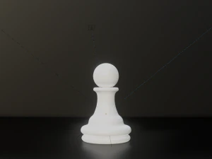Pawn White - made in Blender 3D Model