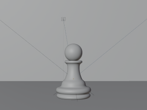 Pawn White - made in Blender 3D Модель